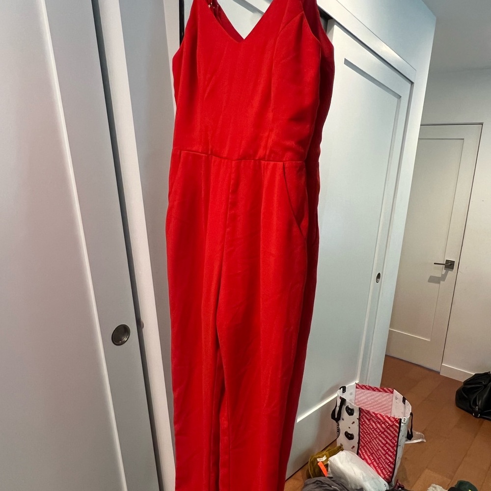 Red Jumpsuit with pockets